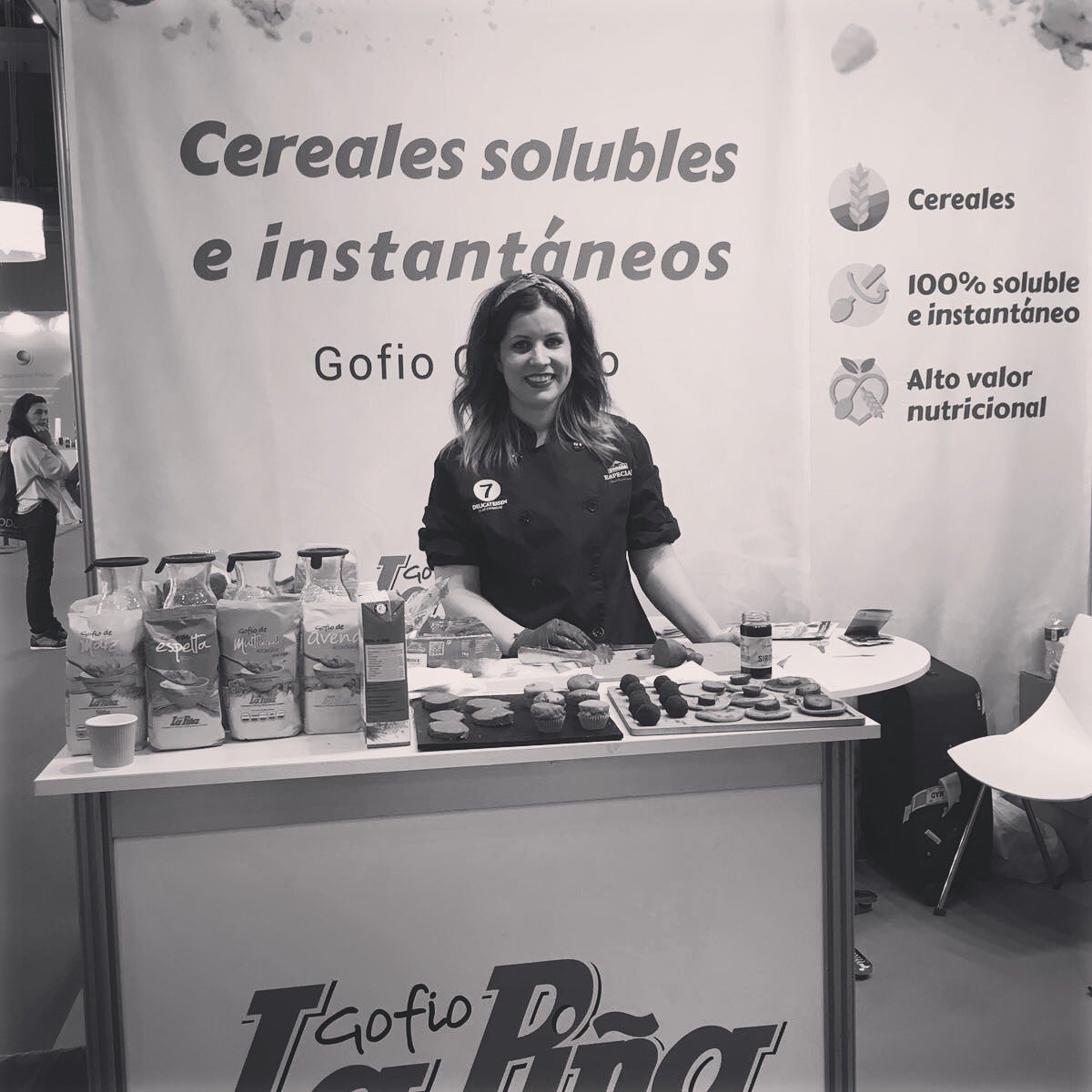 Este finde estuvimos con Gofio La Piña en la feria Expo Eco Salud. Preparamos recetas sanísimas y fáciles con la marca de gofio que más vendemos en Madrid desde 2013! 🇮🇨🌽
