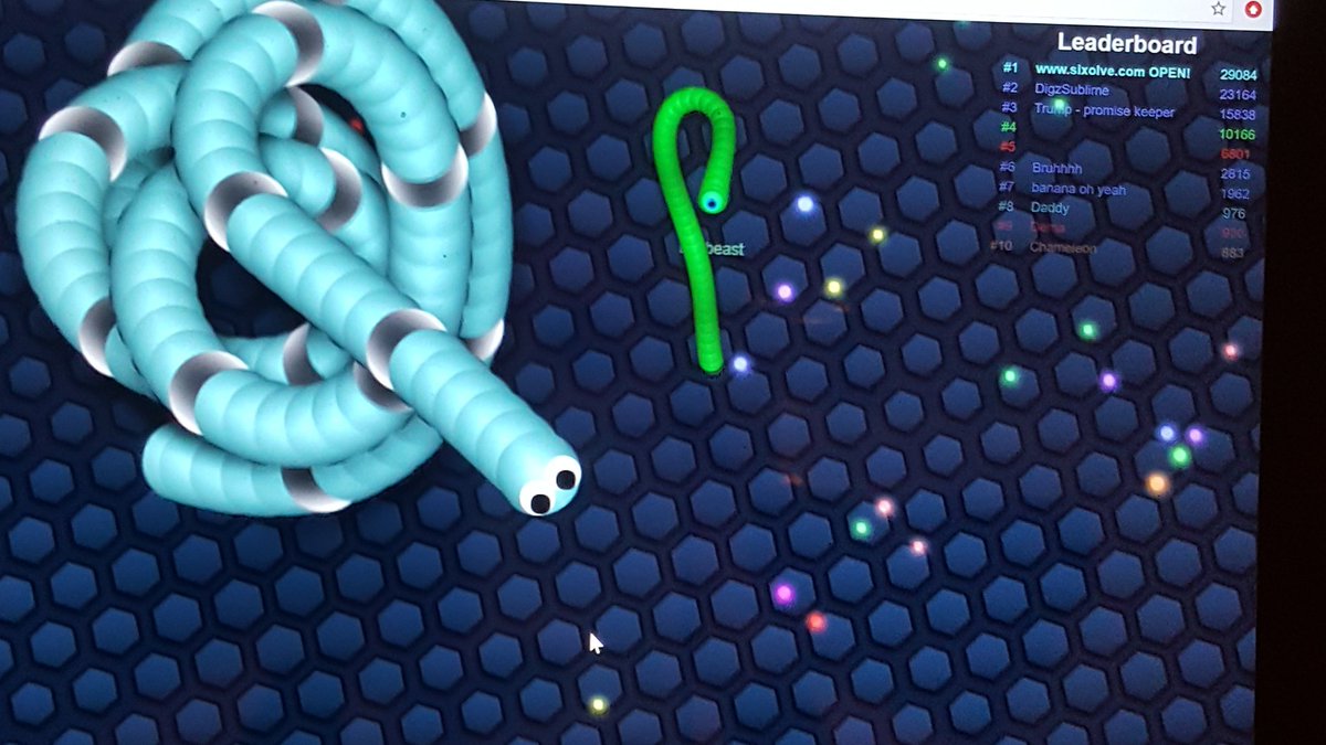 sixolve's tweet image. Love playing this!! #slither #sixolve #game #fun @slitheriogame #sponsor #bigworm #s6  #websiteisopen