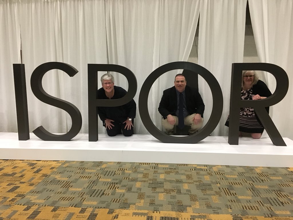 lyn12b's tweet photo. Here’s The Dynamic Trio again (aka #ISPOR publications team) making another dramatic impact at #ISPORBaltimore. Couldn’t resist the ISPOR cutout photo-op! https://t.co/mwphDuKTvo