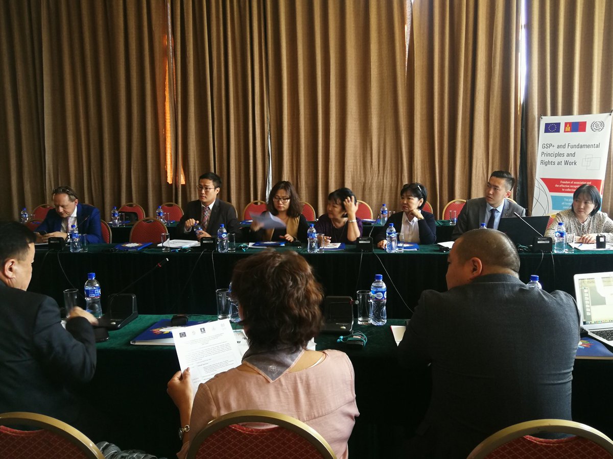 ilo_mongolia's tweet photo. #EU supported #GSP+ project is launching in Mongolia to focus on implemention and reporting on #FPRW Fundamental Principles and Rights at Work. #ILO is implementing the project together with #GovernmentOfMongolia, #MONEF, #CMTU providing a technical support. https://t.co/1ZvEXCpLIb