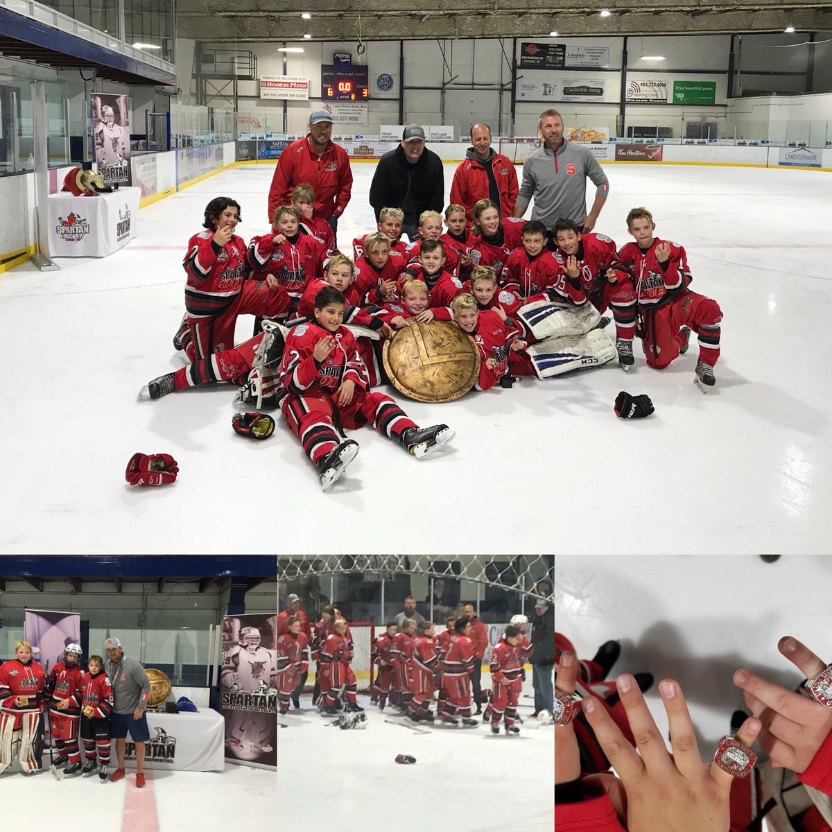 SpCanadaCup's tweet photo. Congrats to our 2007 SpartanONEs on winning the shield and their championship rings today at the 2018 Spartan Canada Cup!! https://t.co/YUAjvYMA4M