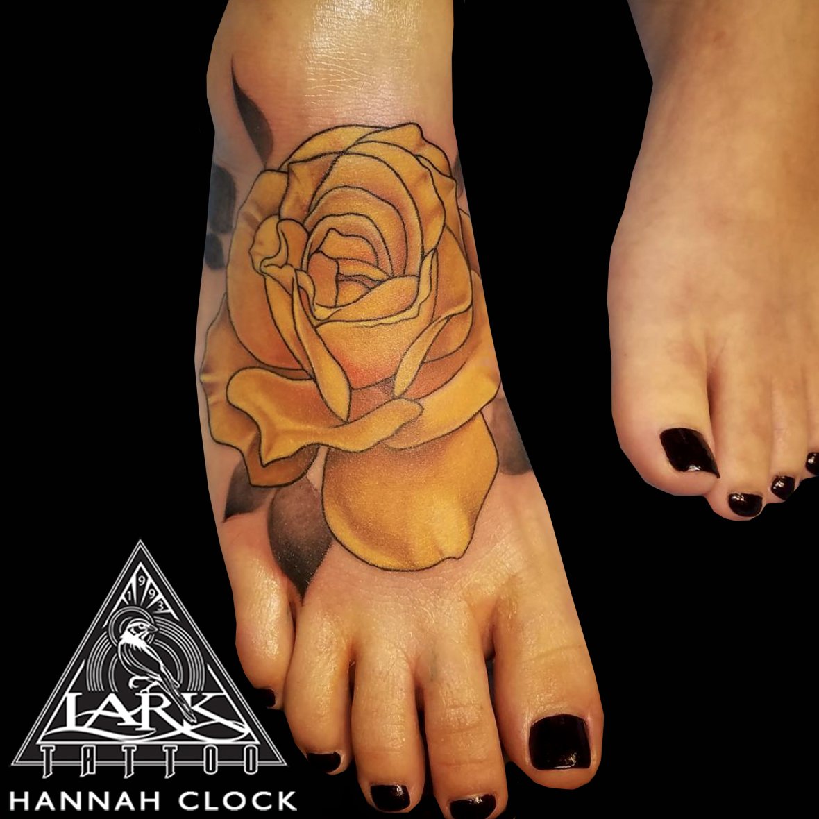 Lark Tattoo On Twitter Tattoo By Larktattoo Artist Hannah Clock See More Of Hannah S Work Https T Co Whkmawkptg Colortattoo Foot Foottattoo Rose Rosetattoo Yellowrose Yellowrosetattoo Femaletattooer Femaleartsit Femaletattooartist