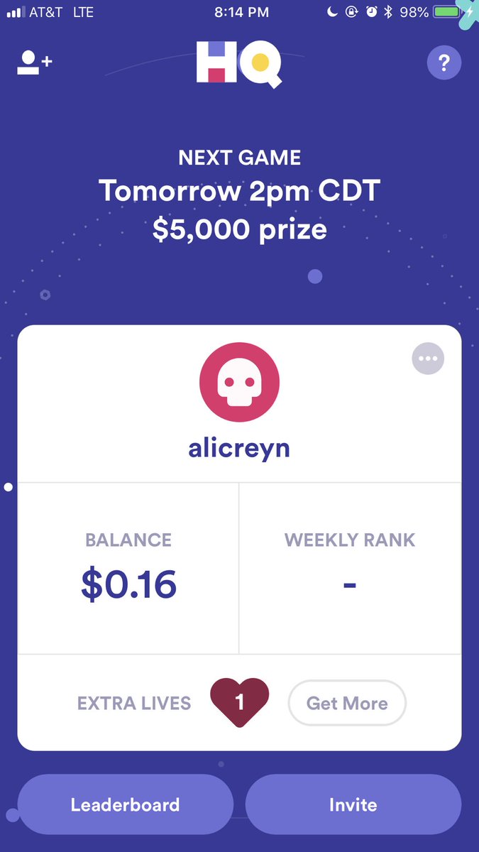 alliereynolds16's tweet photo. I’ll take what I can get!!! #IFeelSmart #WhensTheNextGame @hqtrivia https://t.co/5BQqCNu827