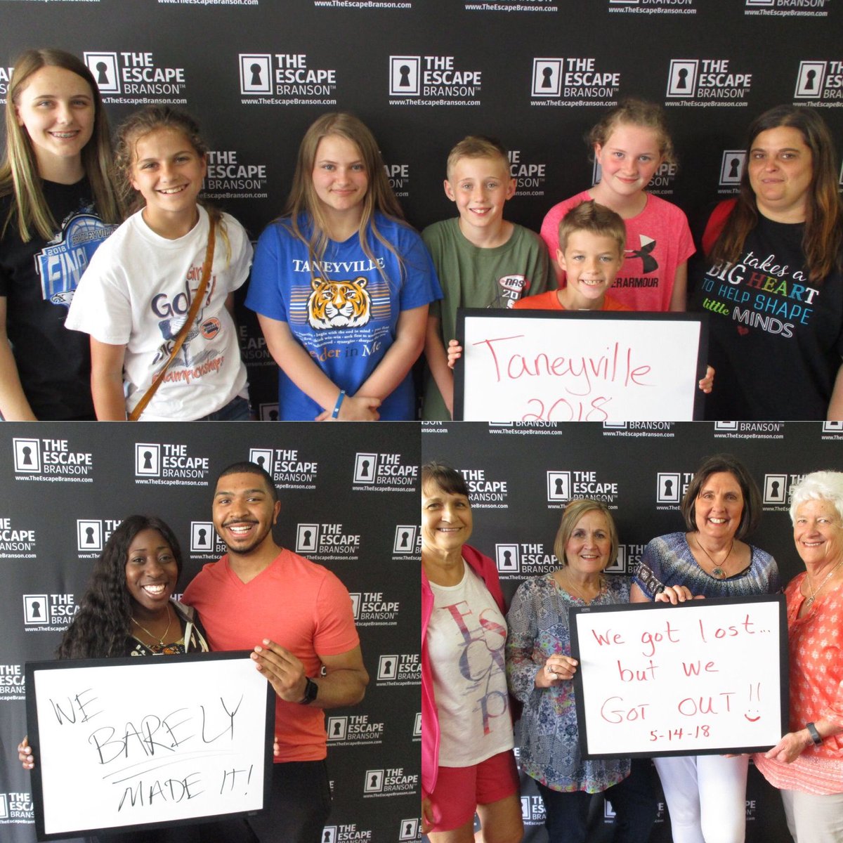 EscapeBranson's tweet photo. So many great escapes last week! Head over to our Facebook page to find your team pics! #escapebranson #branson #choosebranson https://t.co/RvLmM3CnT5