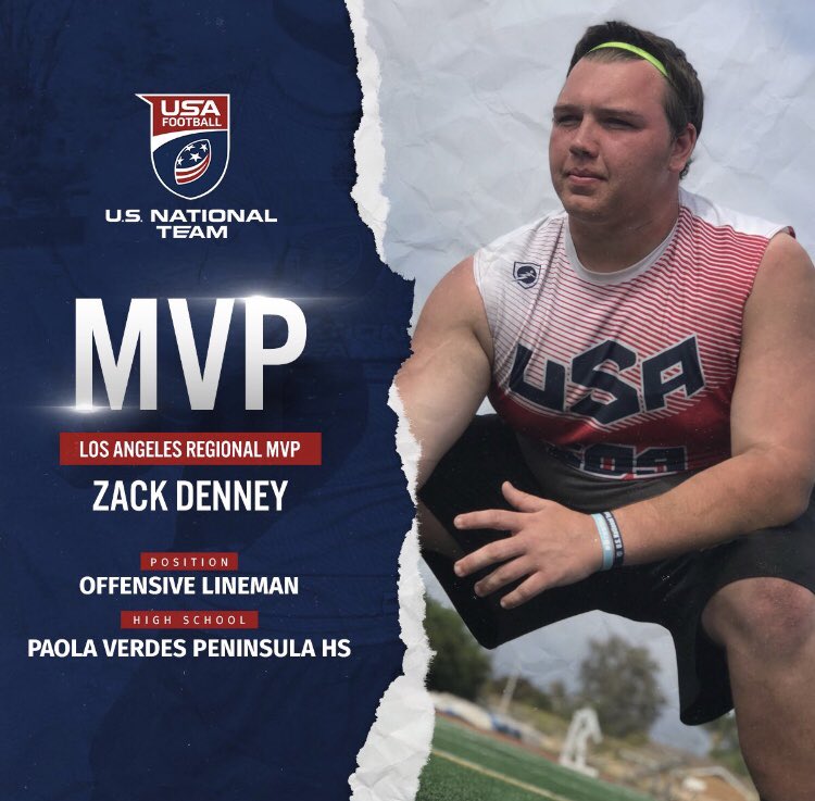 zack_d_60's tweet photo. Had an amazing time last weekend at the US National Football Team Camp. I was fortunate enough to earn MVP of the Los Angeles regional!!
Big thanks to @USNFT 
@sapoluMITT @PVPHSFootball https://t.co/eoCn0vVUYs