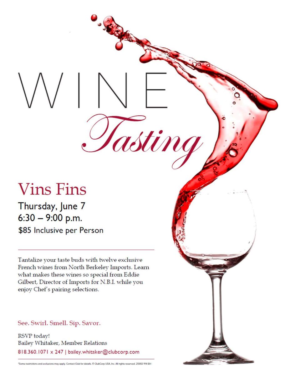 Sign up now! This is going to be a spectacular tasting event.