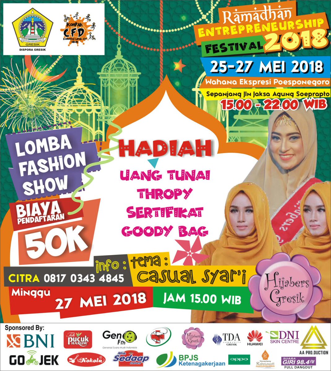 dispora_gresik's tweet photo. Datang, ikuti &amp; ramaikan Ramadhan entrepreneurship festival 2018 https://t.co/lr78C9FoWq
