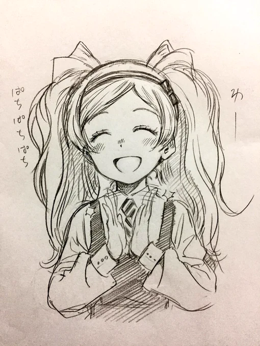 エミリー成分足りてますか
エミリーにお祝いして欲しいという願いを絵にした某所のラクガキ 