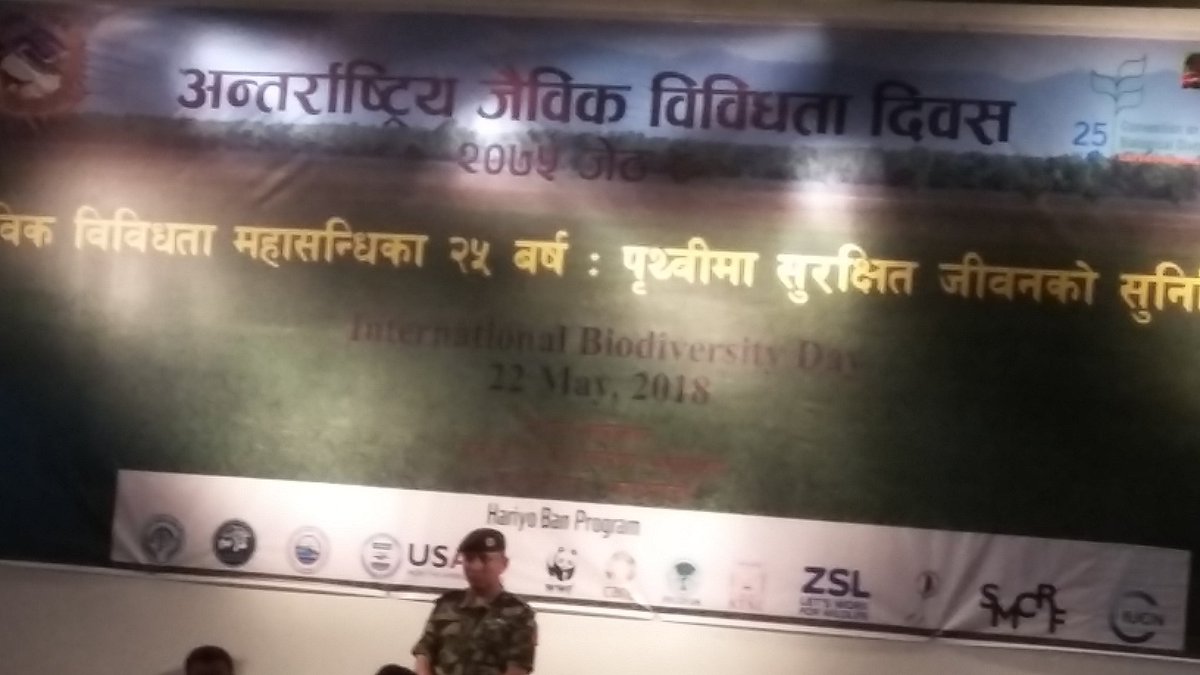 BhattaLaxmiDutt's tweet image. Nepal shifted its policy from species to landscape; conservation beyond boundary. Dr Dhakal at 25 yrs of CBD. @oli_bishwa #MOFE @icimod