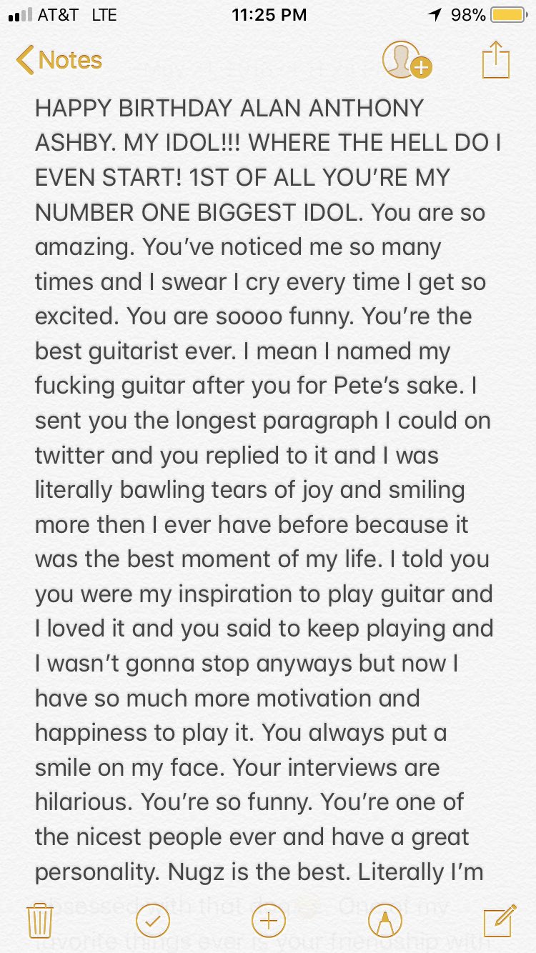 HAPPY BIRTHDAY TO MY IDOL ALAN ASHBY please read this  