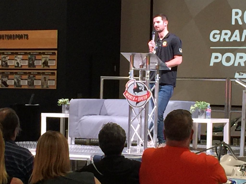 Indy 500 Champion Alexander Rossi is at @WorldOfSpeedUSA meeting fans right now! Rossi will return to Portland over Labor Day weekend for Indy car racing's first race at Portland International Raceway in 11 years for the Grand Prix of Portland!