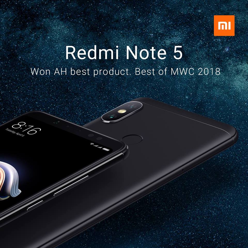 XiaomiNepal's tweet photo. Redmi Note 5 managed to be one of the best product winners from Android Headlines in MWC 2018.
It's really pretty, right?
If you are impatient, wait until next week to feel the #TheCameraBeast in your hand.
#RedmiNote5 #MiNepal #Nepal https://t.co/lIcT754nqk