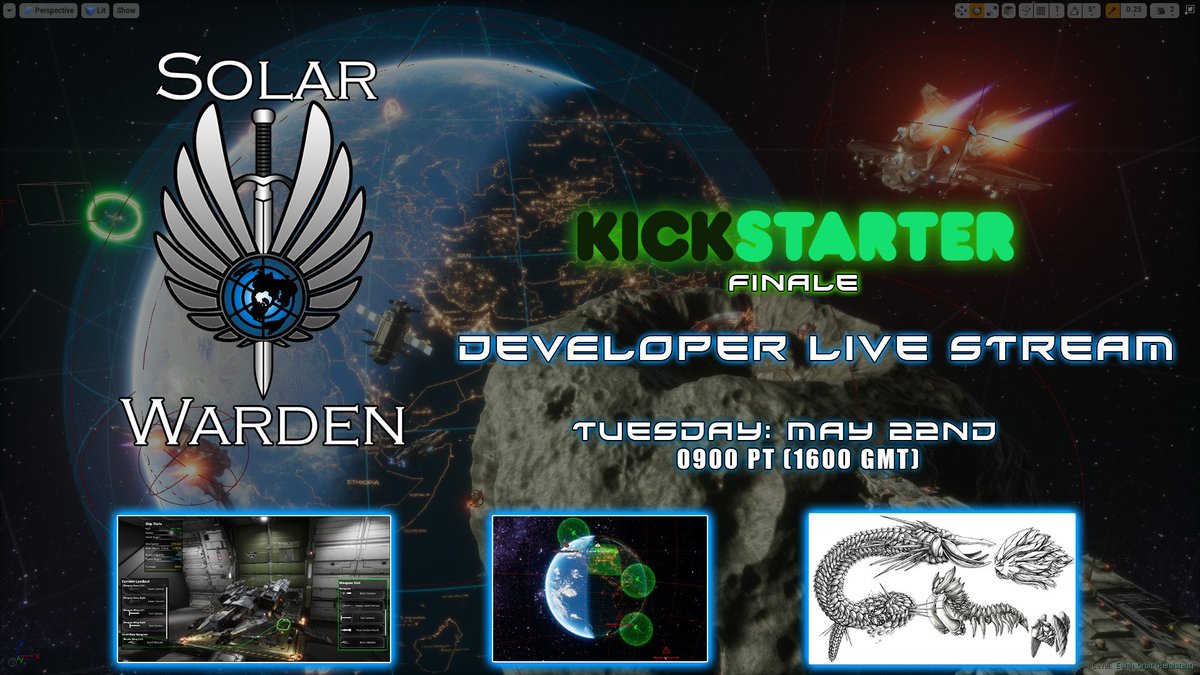 SolarWardenGame's tweet photo. We're closing out on our #Kickstarter soon: https://t.co/sJtfKnJQ8Q

We're also doing a live stream answering questions about development. Read more here: https://t.co/3Noh1Yj6oM

#UE4 #UnrealEngine #LiveStreaming #indiedev #gamedev #Crowdfunding #space #scifi https://t.co/vN3lnJn8DK