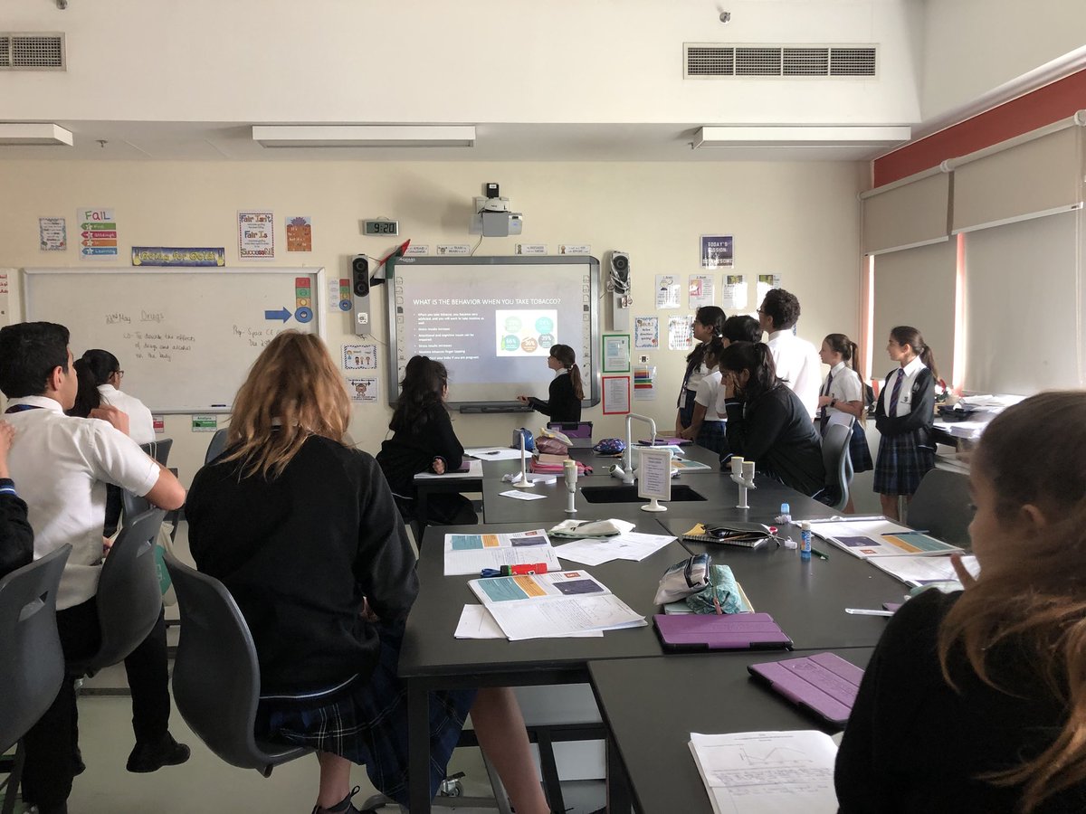 BCADprepscience's tweet photo. Year 7 worked in teams to produce presentations on drugs using their iPads. They then presented them to the class and did a great job. https://t.co/XSve5fyFvo
