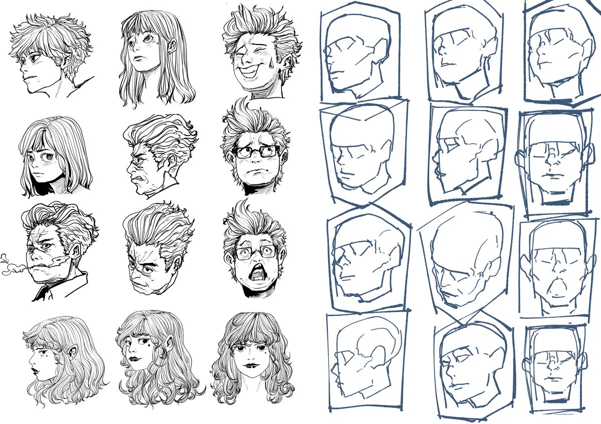 인물 얼굴그리기 간단한 비례잡기와 목각의 도형화2 #애니자료 #얼굴자료 #만화자료 #크로키자료 #그림쟁이 #그림자료 #그림 #얼굴 #얼굴그리기  #그림자료모음 #그림쟁이자료모음 #만화그리기, image size:1200x848