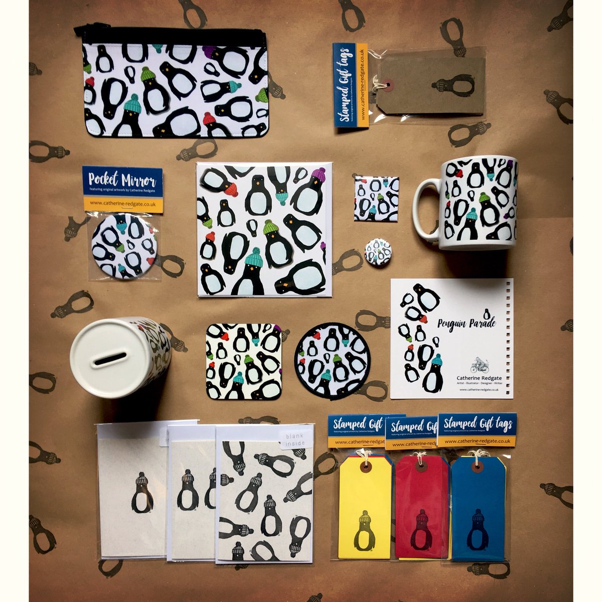 CRedgateART's tweet photo. ...and the penguin range! As one of the #PenguinInvasion artists for @MaggiesCentres — 10% of all penguin greeting card sales will go to @maggiespenguins :) Buy yours now on @EtsyUK
Thanks to @Southfield_ltd , #RocketPrint and @AwesomeMerch for the fab #printing! https://t.co/rmnS6FGCgb