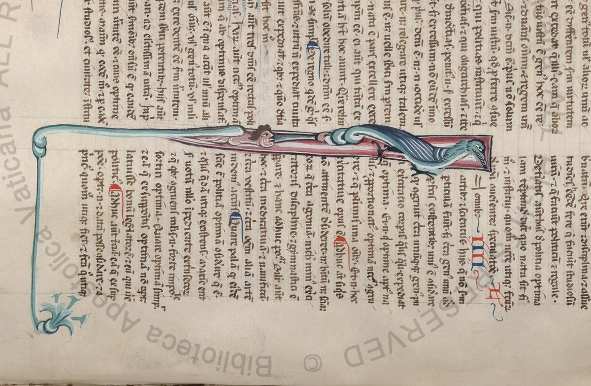 DigitaVaticana's tweet image. Brilliant #IlluminatedInitials in Vat. lat. 2995 (14th C.): Ethica, Politics, Rhetoric, Economici, Rhetoric to Alexander by #Aristotle ➡️digi.vatlib.it/view/MSS_Vat.l…