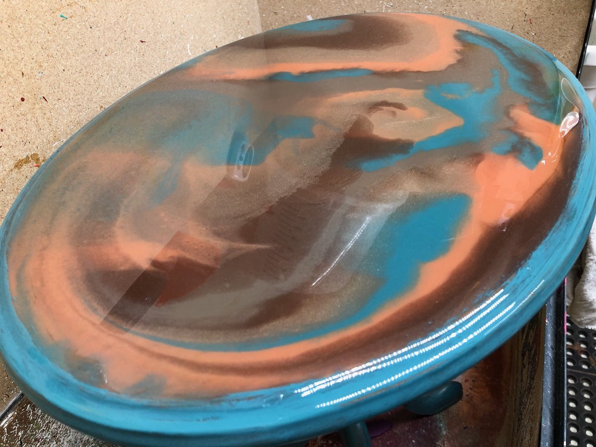 StephaniesStuf1's tweet photo. Not a great pic. Let’s just say someone may have perfected her resin technique. 
Boom!  Drop the mic! 
#plasterpaintok https://t.co/yYFltvvy7h