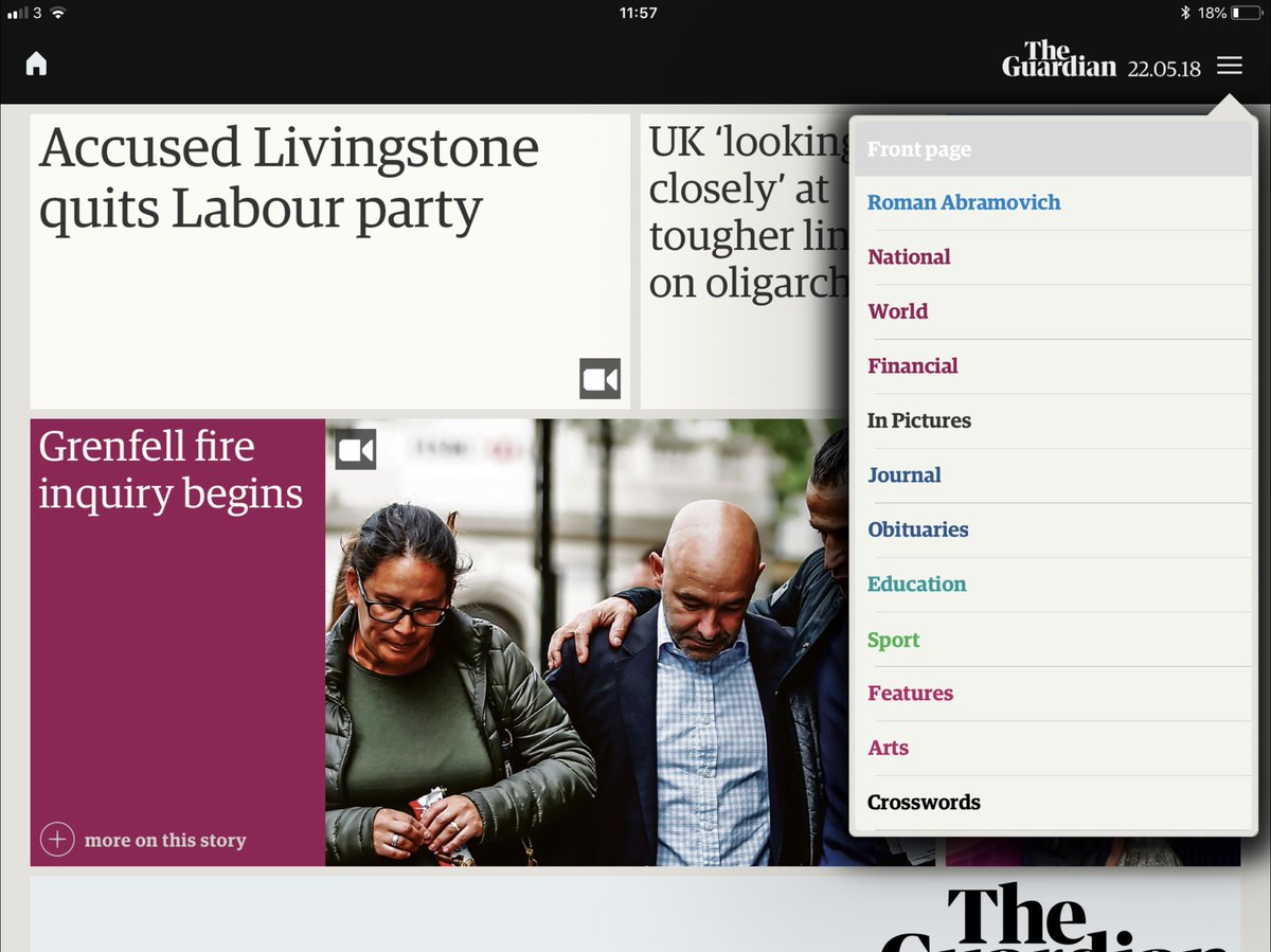 Divesangha's tweet photo. Hello @GuardianHelp we activated a digital subscription, downloaded the iOS app but only get these sections. No science, lifestyle, health etc as on website? Please advise! https://t.co/OVjAVMkTKi
