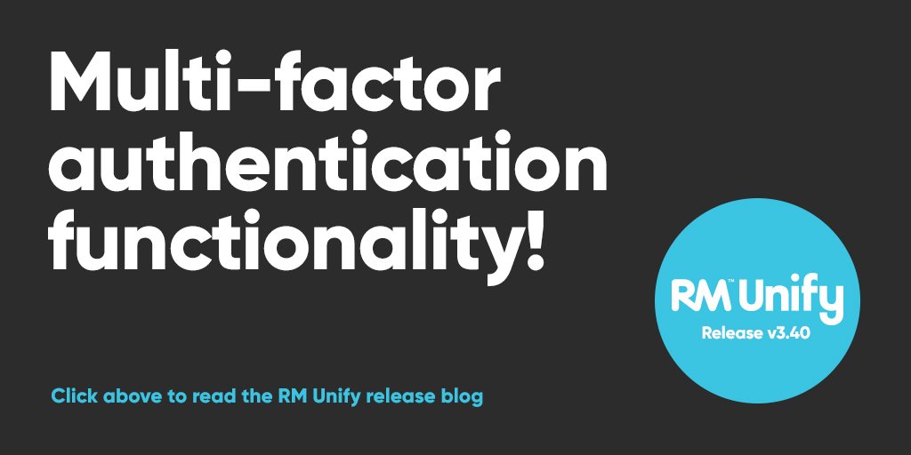 RM__Technology's tweet photo. Do you have @RMUnify? Make sure you read this month’s release blog! Multi-Factor Authentication is coming to you on Friday: https://t.co/i5oRfyHaE0 #RMUnify #edtech https://t.co/x44ORr860t