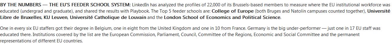 Brunat Scholarships On Twitter According To Politicoeurope This