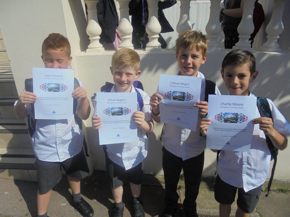 A huge well done to Charlie, Callum, Isaac and Ethan from Year 4, who competed in the Brighton Junior Maths Challenge last week. They were great ambassadors for our school and worked really well together.
