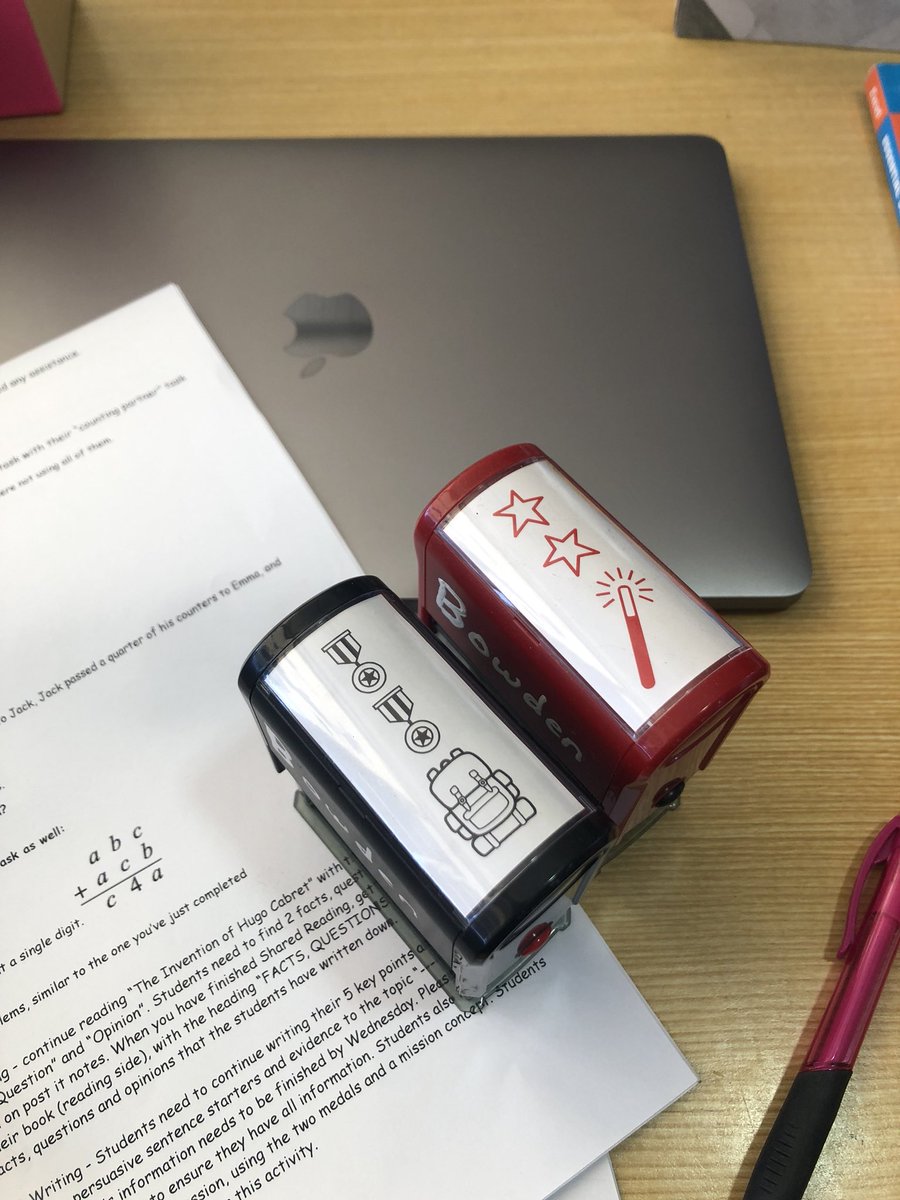 Year 6 did a great job of peer assessing today using the ‘two medals and a mission’ &amp; ‘two stars and a wish stamps.’ #acuedu_P