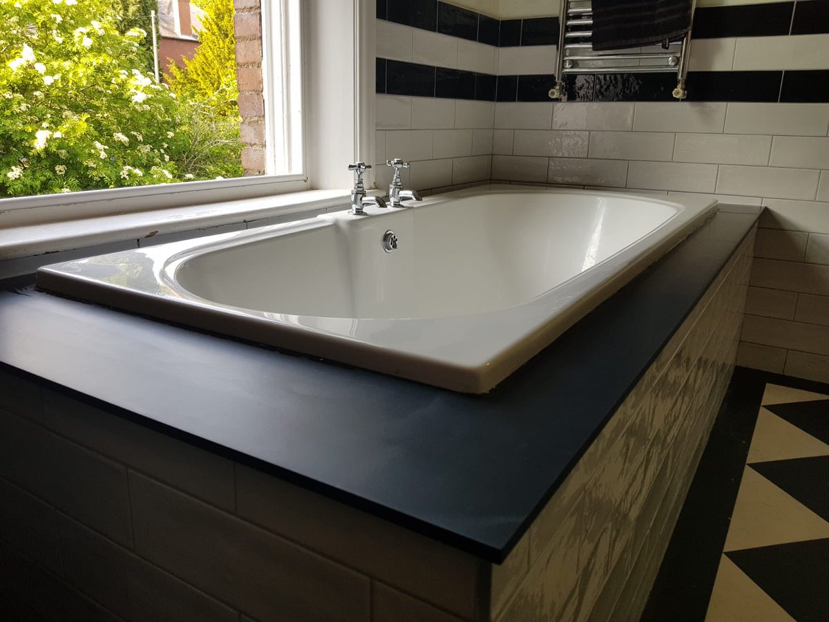 HawdonSurfaces's tweet image. Black @coriandesign bath surround before and after. 🔥 Not just for kitchen worktops. Very hygienic and looks..WOW!
Send over your enquiry to Scott:
Info@Hawdonworksurfaces.com 
07848869222 
#HawdonWorkSurfaces #Bespoke #Luxury #Seamless #JustAsk #Corian #SolidSurface