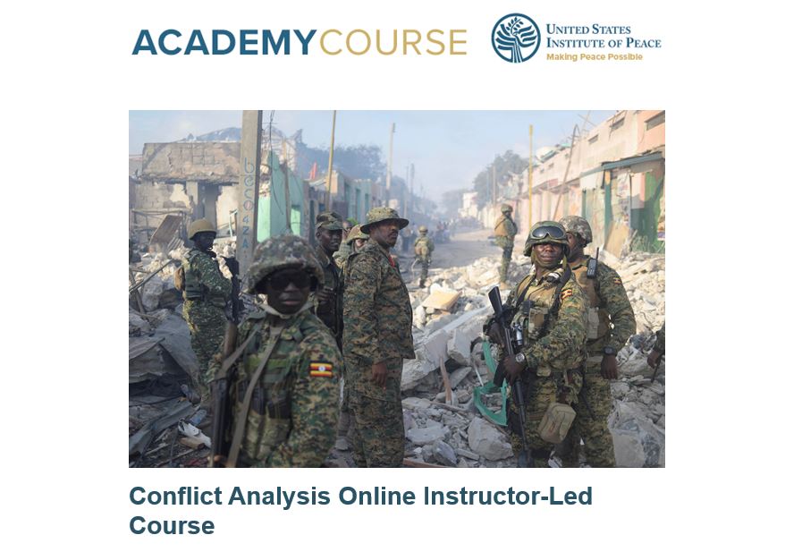 Insightful analysis is essential to any #conflict management process, from #prevention to mediation to reconciliation. Therefore, USIP's Academy will be facilitating a conflict analysis online instructor-led course from June 4-29 2018. Apply now! bit.ly/2kgiRHO