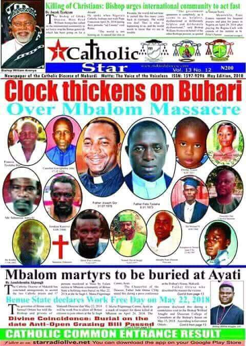 benuemayor01's tweet photo. At the Mass Burial site of Rev. Joseph Gor, Rev. Felix and 13 others. 
The 15 people recently killed by Fulani herdsmen at Mbalom, Gwer East, Benue State. 
@CatholicNewsSvc @CatholicRelief @CatholicTV @Pontifex @NigeriaNewsdesk @MBuhari @AishaYesufu @TalbertSwan @nigeriantribune https://t.co/n4zLuUXKaR