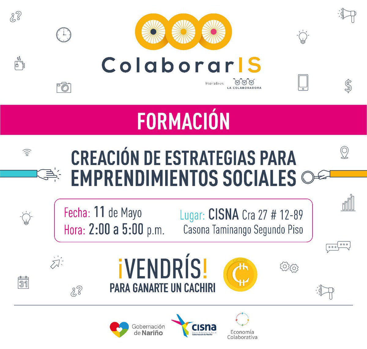 colaboraris's tweet photo. "Creación de estrategias para emprendimientos sociales" fue la 1era co-formación de #ColaborarIS buscando que las personas junto a sus iniciativas puedan trazar posibles caminos hacia la sostenibilidad de sus emprendimientos. https://t.co/i06gnQ2uMp