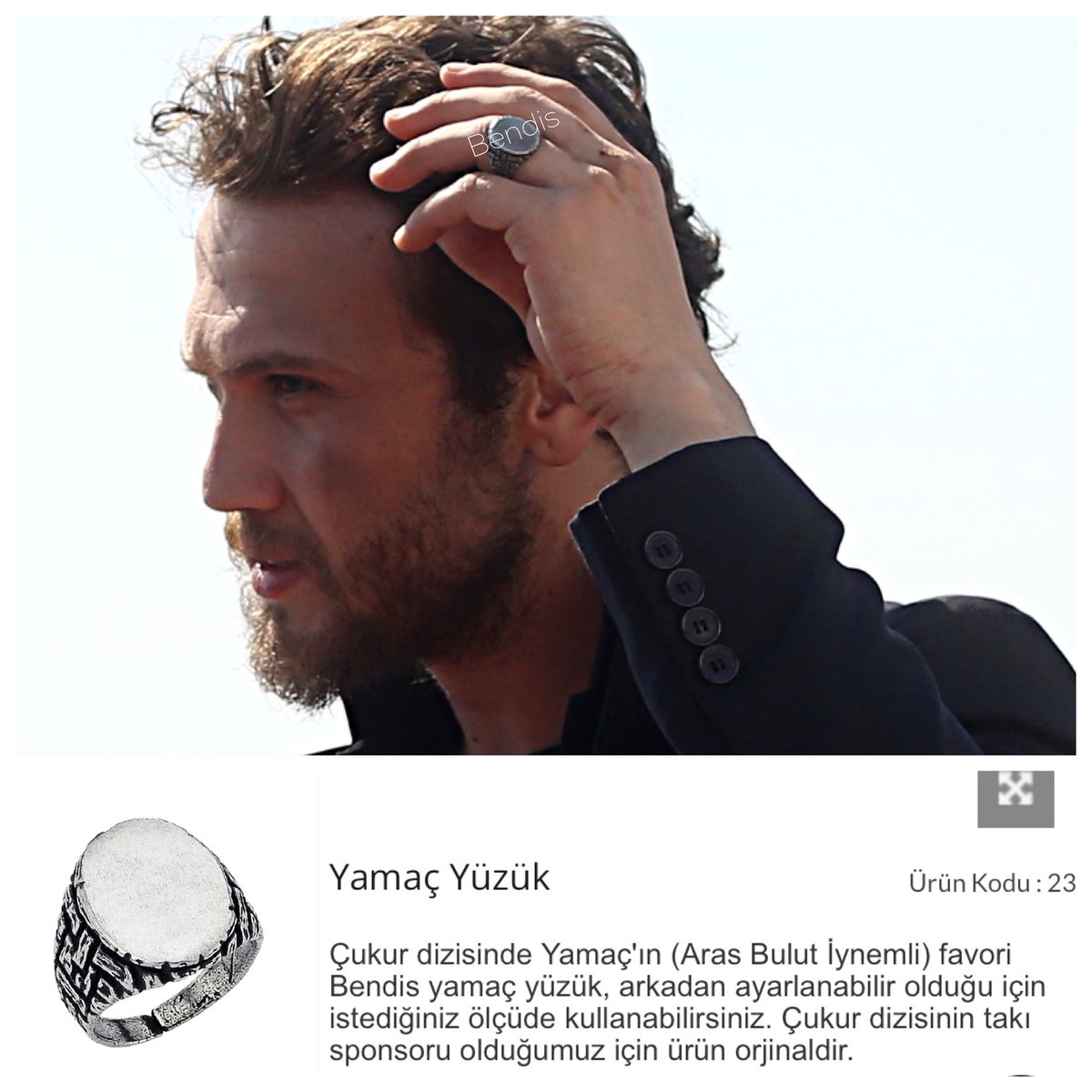 Bendis Design Jewelry on X: "Yamaç'ın favori yüzüğü :  https://t.co/ji7CRSVASa 🖤🛡Ürün istediğiniz ölçüye ayarlanabilir. #Çukur  dizisinin resmi takı sponsoruyuz. 🖤🛡We are the official jewelry sponsor  for the show (#ThePit/ #Cukur) all items