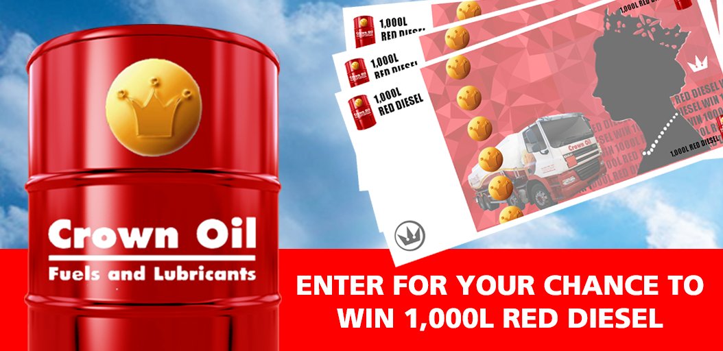 CrownOil's tweet photo. Enter our #competition to be in with the chance of winning 1,000L #RedDiesel! https://t.co/c9GF3gftfo
#CompetitionTime #SpringCompetition #WinFuel #FuelCompetition #UKBusinessLunch #UKBizLunch https://t.co/E4WZ67movH