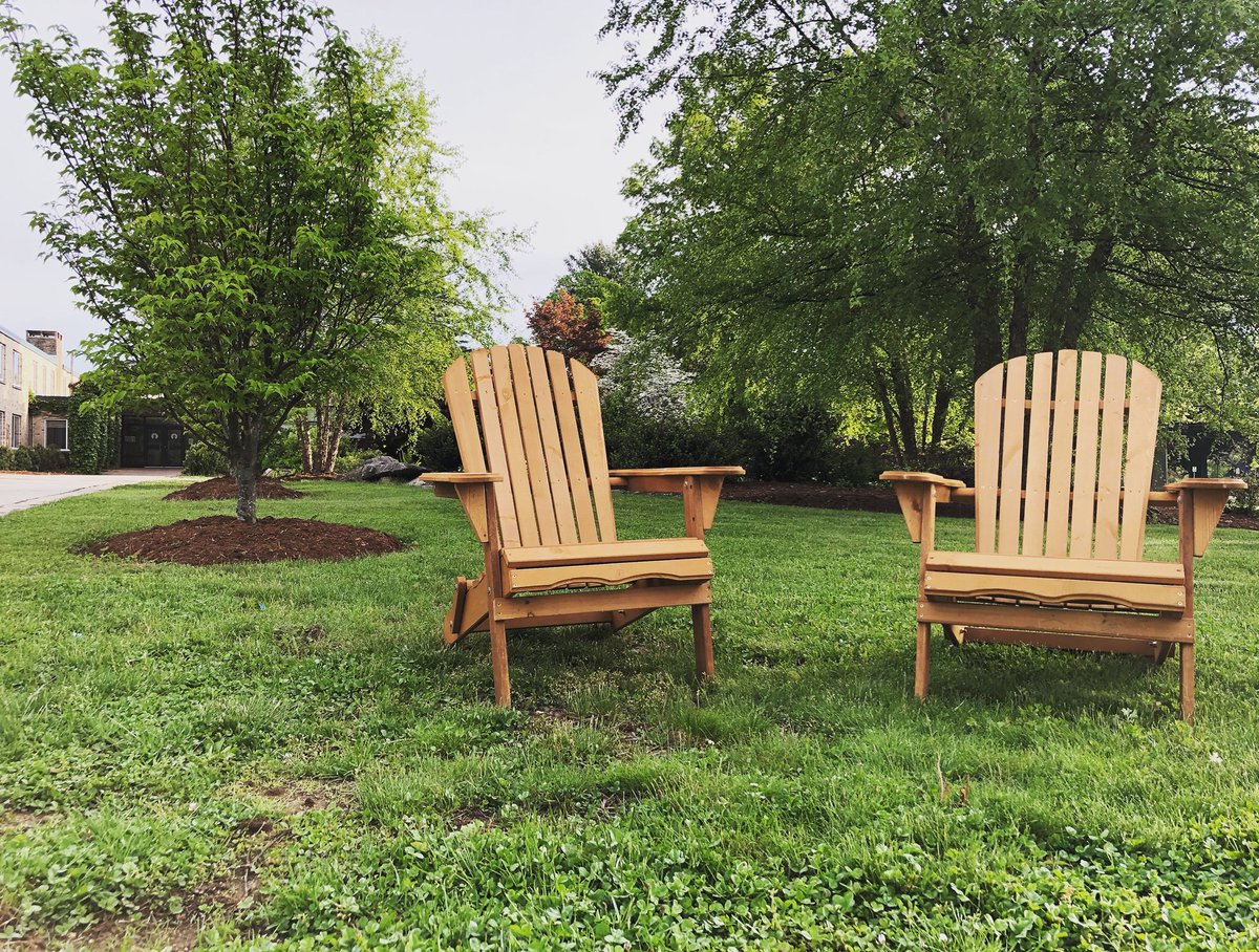 Sit. Enjoy. Relax. Soak in the sun. Take a deep breath. Chat with a friend. Courtesy of the <a href="/AAA_WdstckAcad/">The Woodstock Academy’s All Abilities Alliance</a> @wdstck_academy #twochairs #allabilities #comesitwithme