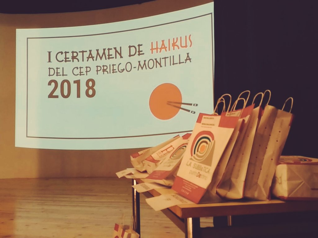 Entrega de distinciones del I CERTAMEN DE HAIKUS DEL CEP PRIEGO-MONTILLA, en IES Álvarez Cubero <a href="/ceppriegomonti/">CEP Priego Montilla</a>