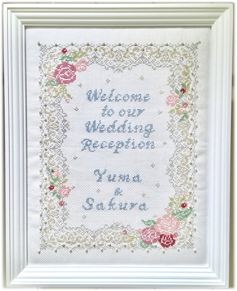 ホビーラホビーレクロスステッチ　フレーム 白木，ホワイト，レリーフ で表現した ホビー ホビーラホビーレ HOBBYRA HOBBYRE クロスステッチ