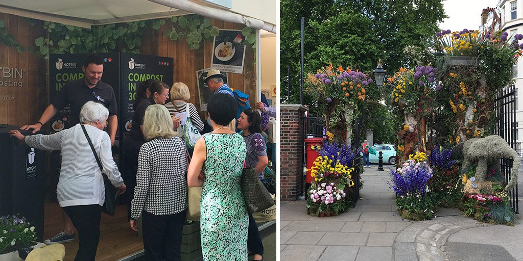 HOTBINcompost's tweet image. The RHS Chelsea Flower Show is finally upon us - come and visit HOTBIN on stand 443 to learn more about hot composting and how you can reduce the amount of food and garden waste you get collected.  #RHSChelsea #Chelsea2018
