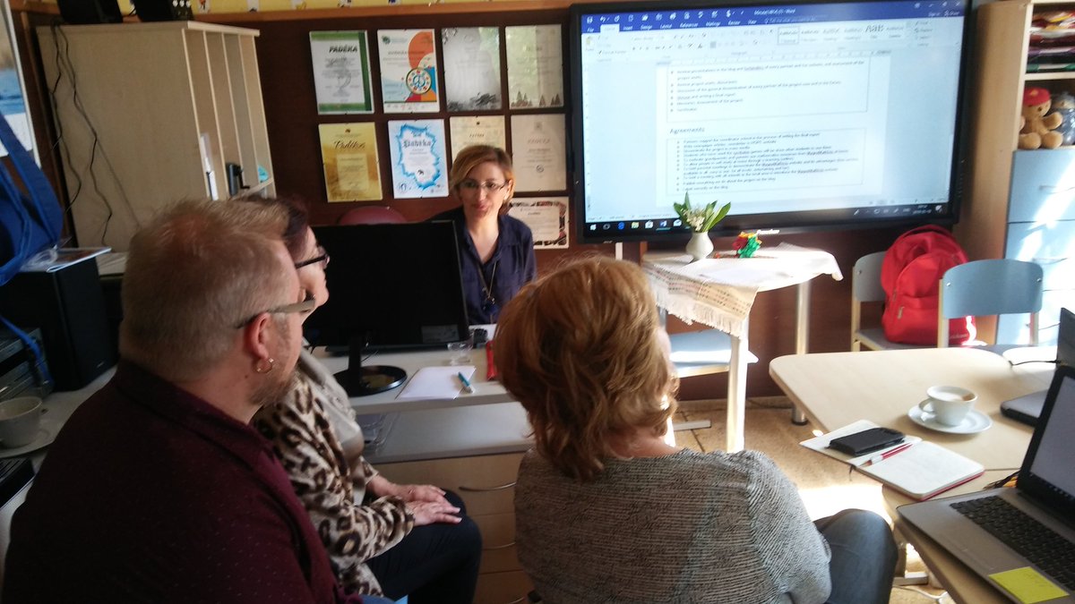 ahsaeddatsur's tweet photo. Checking the final report of our #ErasmusPlus #project #MagneMathIcts #Coordinators https://t.co/JWaI6o0Tn6