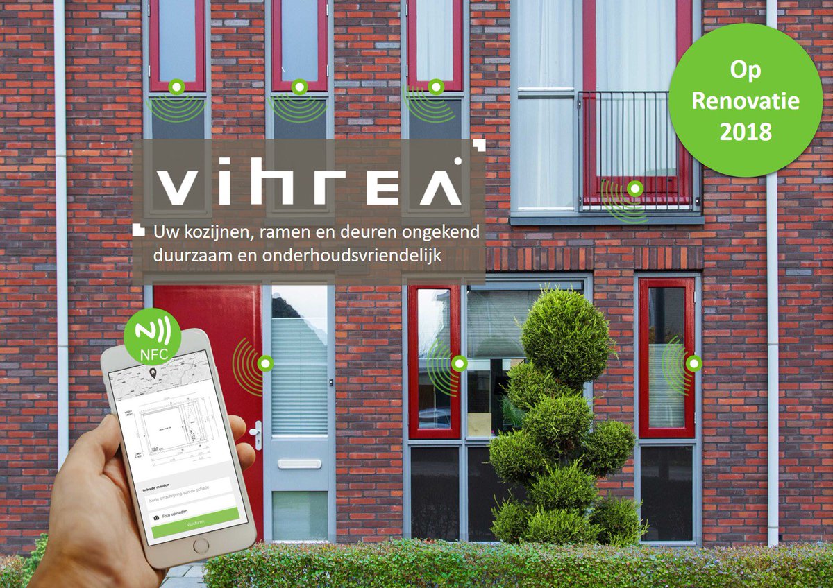 Revolutionair #duurzaam #renoveren en #onderhouden op #Renovatie 2018 met Vihrea; #kozijnen, #ramen en #deuren van uniek hout en met chiptechnologie: vihrea.eu. <a href="/renovatiebeurs/">vakbeurs RENOVATIE</a>