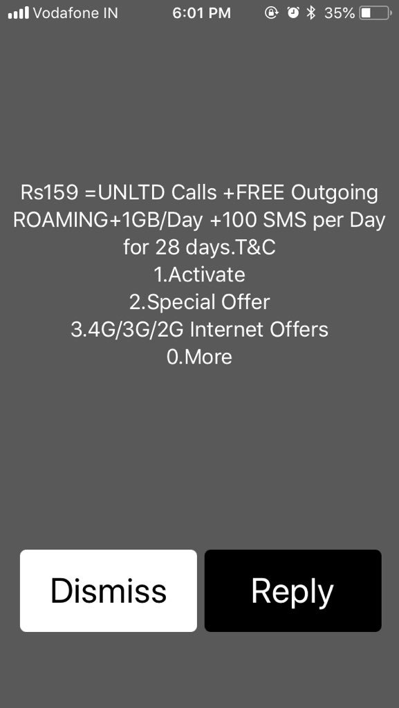 mitraark's tweet photo. @VodafoneIN Saw a special Rs398 pack for 84 days UL Calls and 84GB Data on *111# (similar SS attached) Topped up Rs 450 to avail it, only to get a message “Visit your nearest Vodafone outlet” There I was told these packs are not available on USSD but only through outlets... (1/2) https://t.co/1NZPQxaBwA