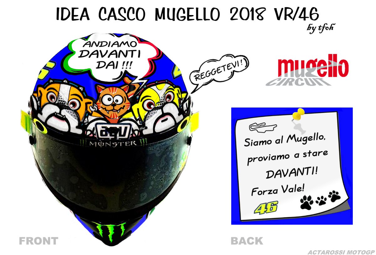 Actarossi's tweet image. ...quest'anno ho pensato di provare a metterli DAVANTI!!🔝😼
Ed è questo l'augurio che facciamo a Vale per il GP d'Italia: 
" ANDIAMO DAVANTI DAI !!!" ✌️ #Mugiallo 🇮🇹😍@ValeYellow46 @fanclubVR46 @BoxOfficialVR46 @sanchini_mauro @AGVHelmets @MugelloCircuit @DID_Design #Mugello