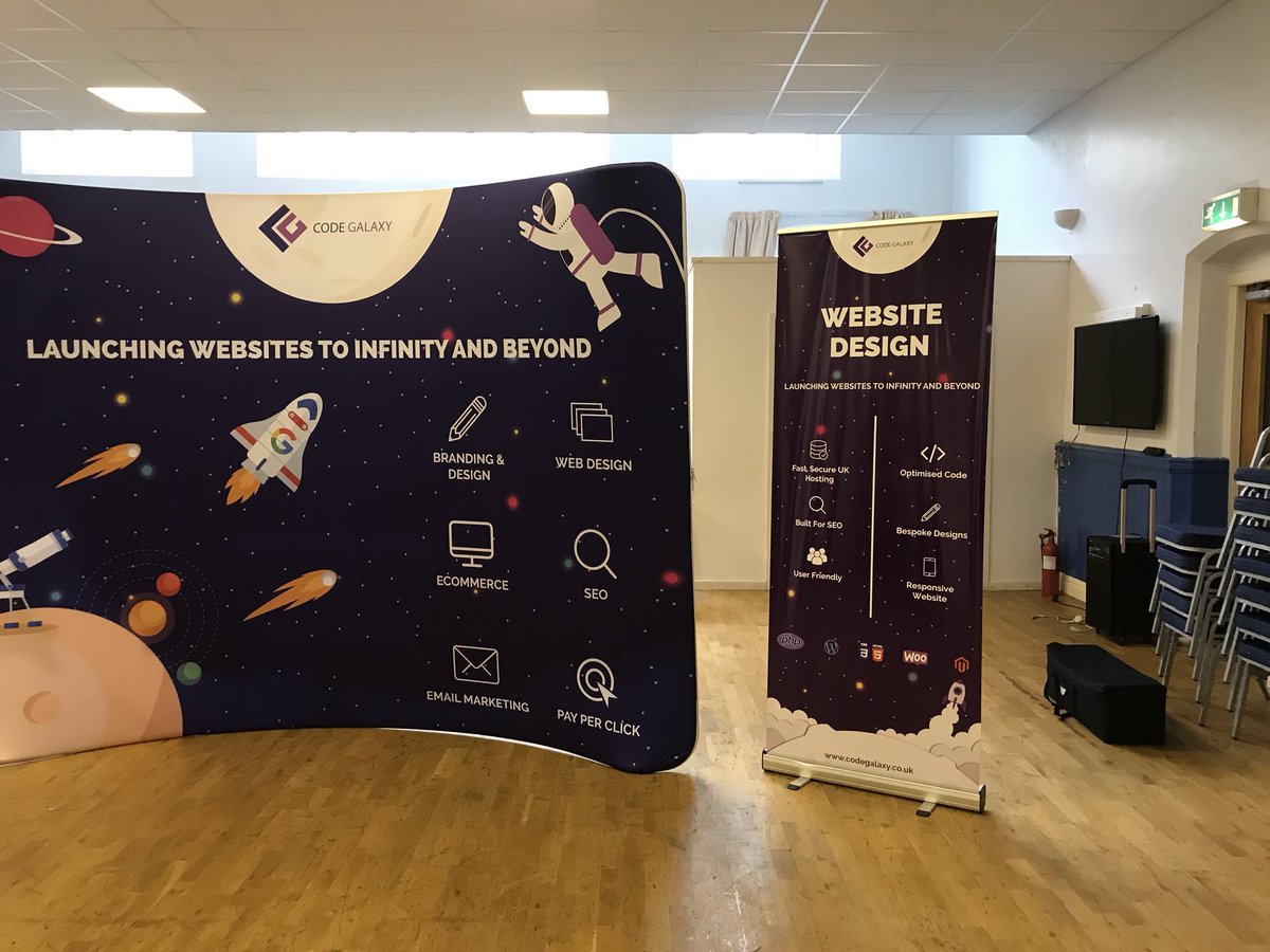 monkeybanners's tweet image. Fabric exhibition stands created for @CodeGalaxyUK last week 😁
