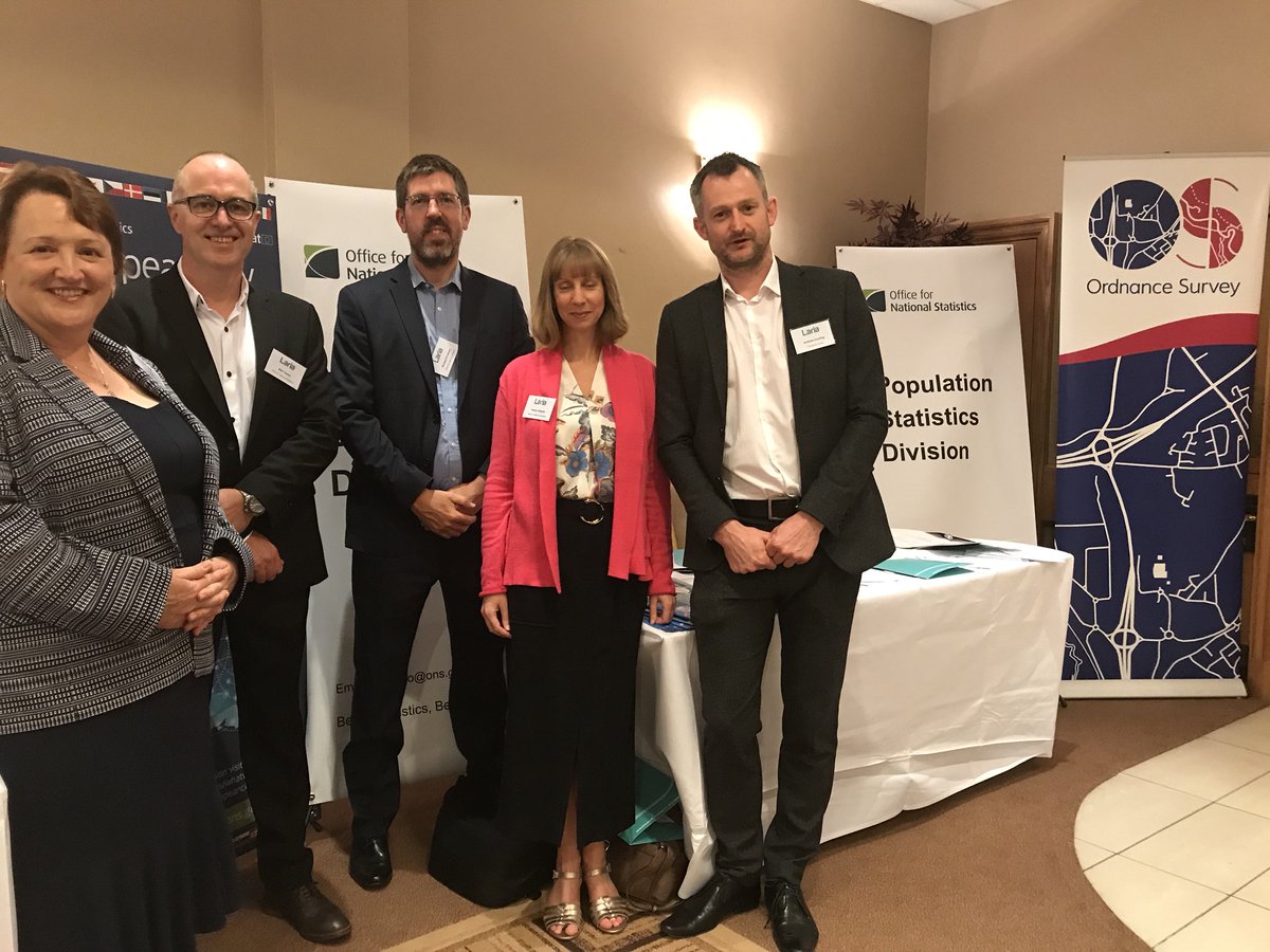 SarahHenry1201's tweet photo. @ONS and @OrdnanceSurvey joining forces at the @laria conference to showcase how we support better decisions at local level. https://t.co/6gxHH40RUg