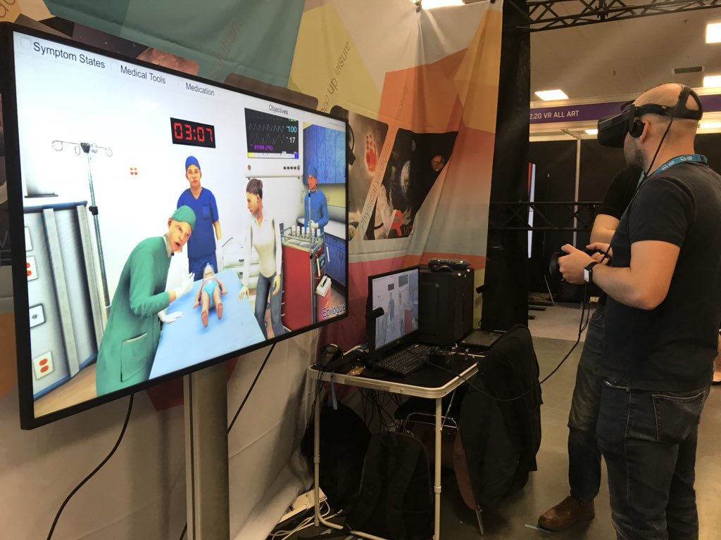 AiSolve's tweet photo. We’re also showcasing our #VRSims training platform at #VRWorld2018 and it’s gaining a lot of interest. #VRInHealthcare #VRTraining https://t.co/daj22mvGdH