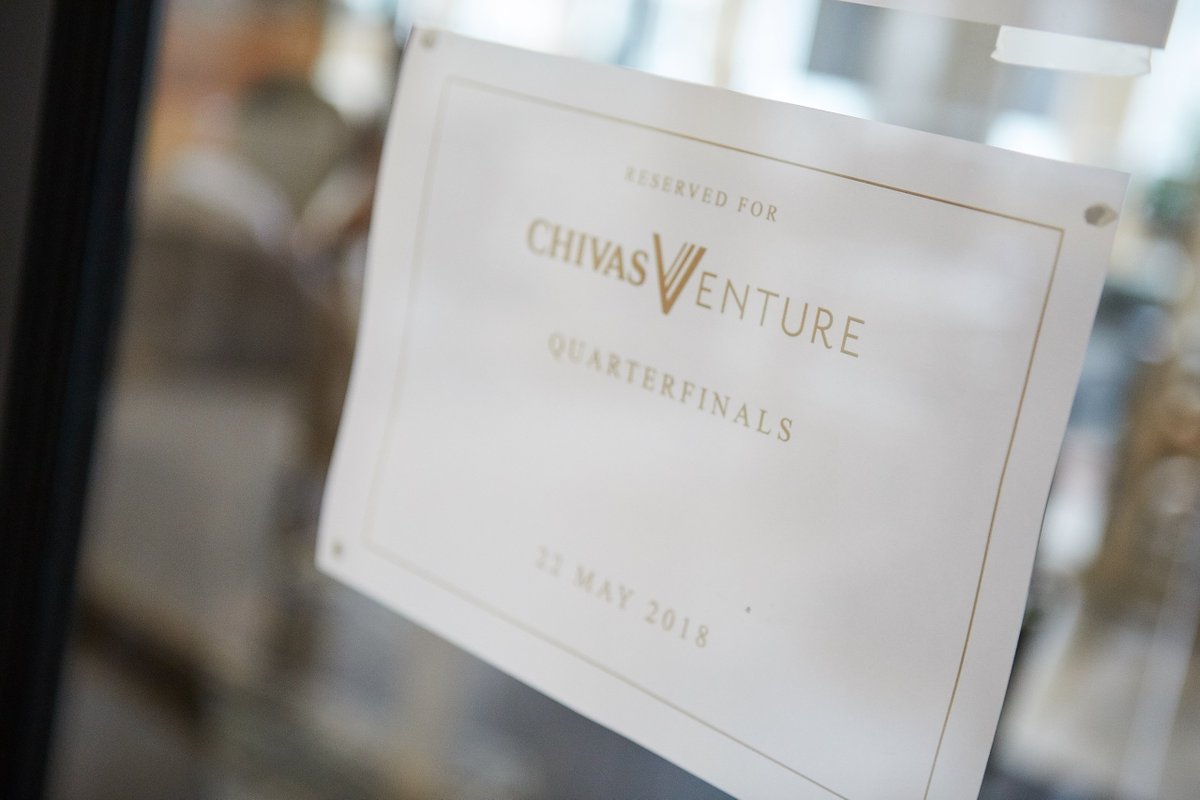 chivasregal's tweet photo. It's the #ChivasVenture Final week in #Amsterdam and the Quarter Final pitches are well underway. The top 9 will be revealed later today. Good luck to all 27 finalists! https://t.co/YJoe4rpGUL