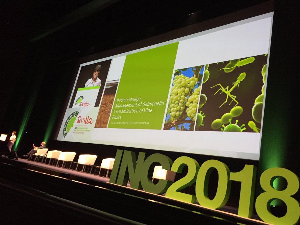APS_Biolyse's tweet photo. Good response to our talk at @INC_NutFruit #NutFruitCongress on bacteriophage - work with @MarthaClokie funded by @innovateuk https://t.co/Lr8J2TI8ek