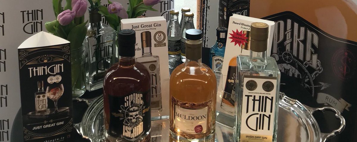 ThinGin1's tweet photo. Part of the #AnchorSpiritsIreland trilogy @Muldoonwhiskey @SpikeIslandRum #awardwinners #drinks #iwsc https://t.co/x81Nhx76D7