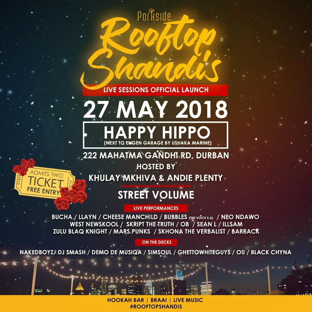 NasaEntSA's tweet photo. Catch @Skriptthetruth_ out at Happy Hippo on the 27th of May 2018 #EmotionsEP #Rooftopshandis #NasaEnt https://t.co/HWEEel8jUe