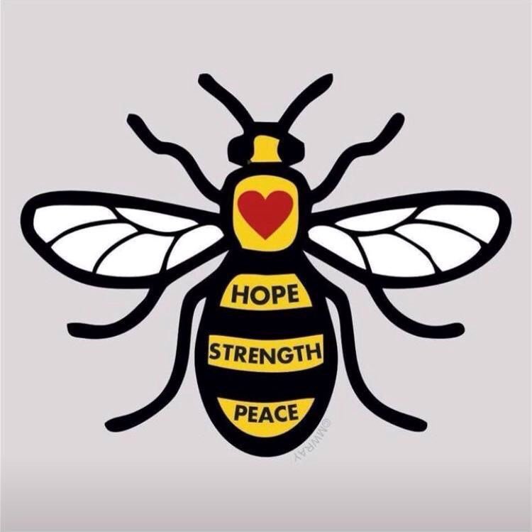 stjohnambulance's tweet photo. One year on we remember the people who lost their lives, the friends &amp; families affected and the emergency services who so bravely attended during the #ManchesterArena attack. Our volunteers are proud to be supporting remembrance events across Manchester today. #StandTogether 🐝 https://t.co/10BP9Eur5C