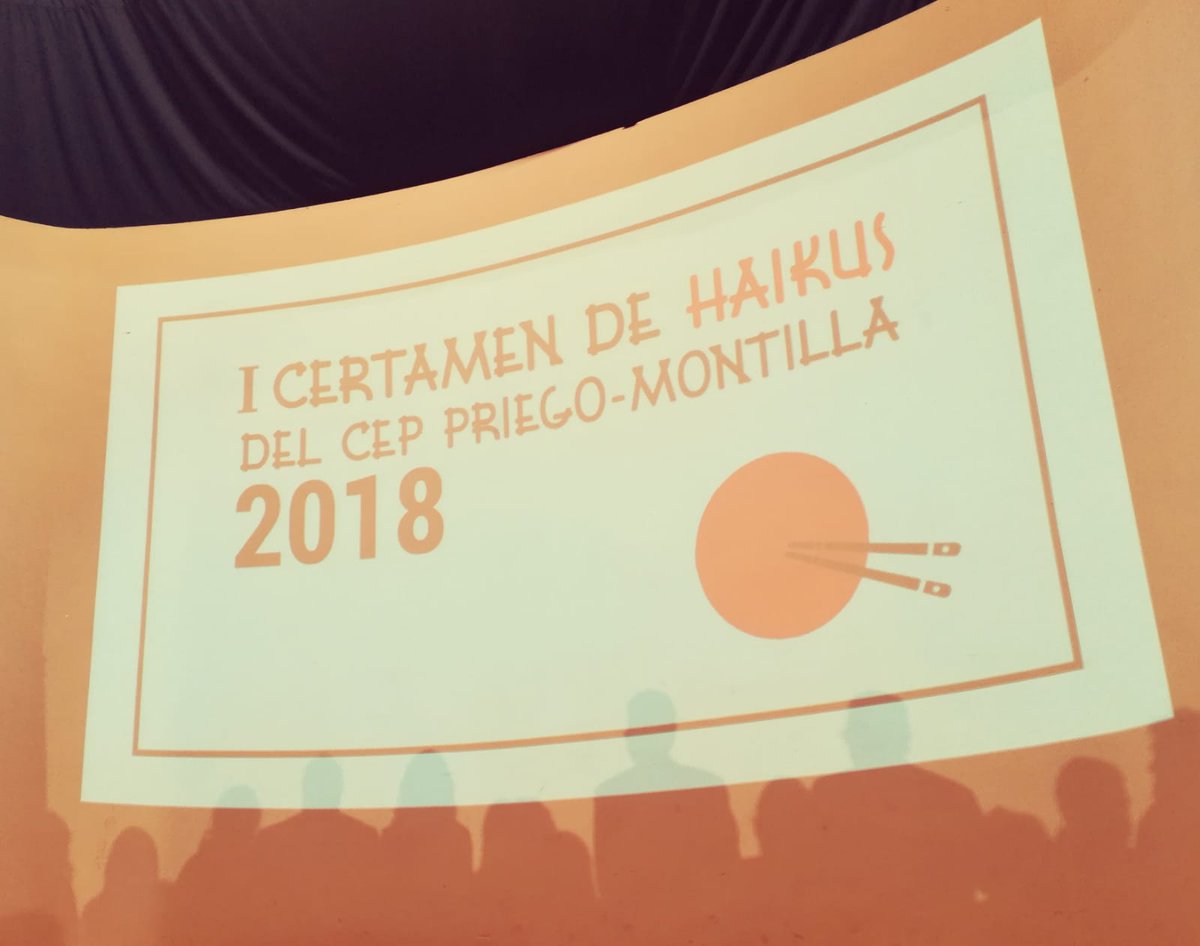 Fin de la entrega de distinciones del I CERTAMEN DE HAIKUS DEL CEP PRIEGO-MONTILLA, gran trabajo <a href="/ceppriegomonti/">CEP Priego Montilla</a> <a href="/mmolina_glez/">Manuel Molina Glez</a>